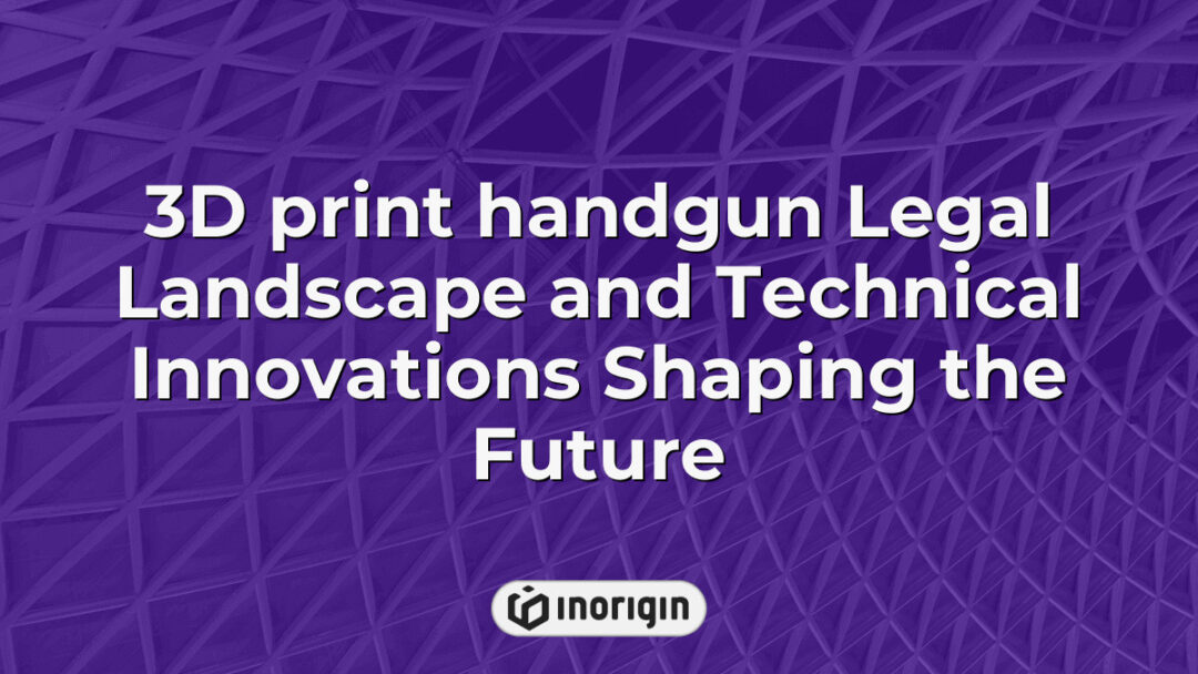 Detailed infographic illustrating the evolving legal regulations and cutting-edge technical advancements in 3D printed handguns, highlighting challenges and innovations shaping future firearm manufacturing.
