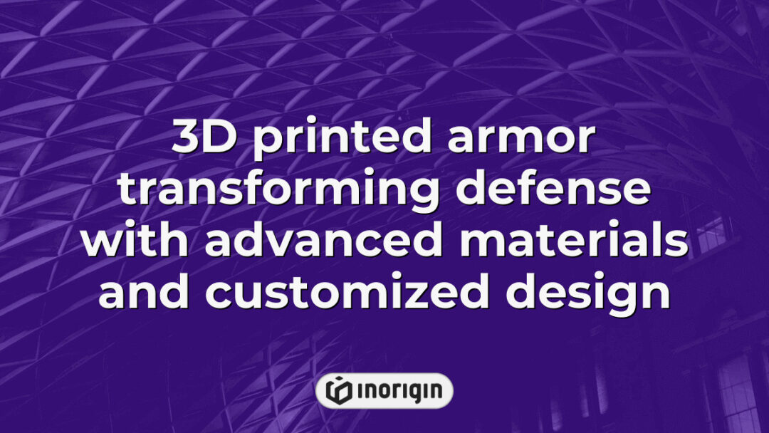 Innovative 3D printed armor designed with advanced materials and customized features, showcasing cutting-edge additive manufacturing techniques in defense technology.