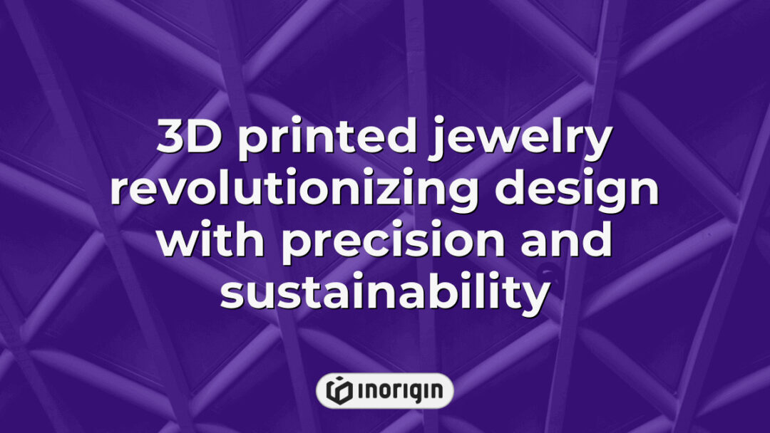 Intricately designed 3D printed jewelry showcasing innovative precision and sustainable manufacturing techniques, highlighting advanced 3D printing capabilities in modern product design.