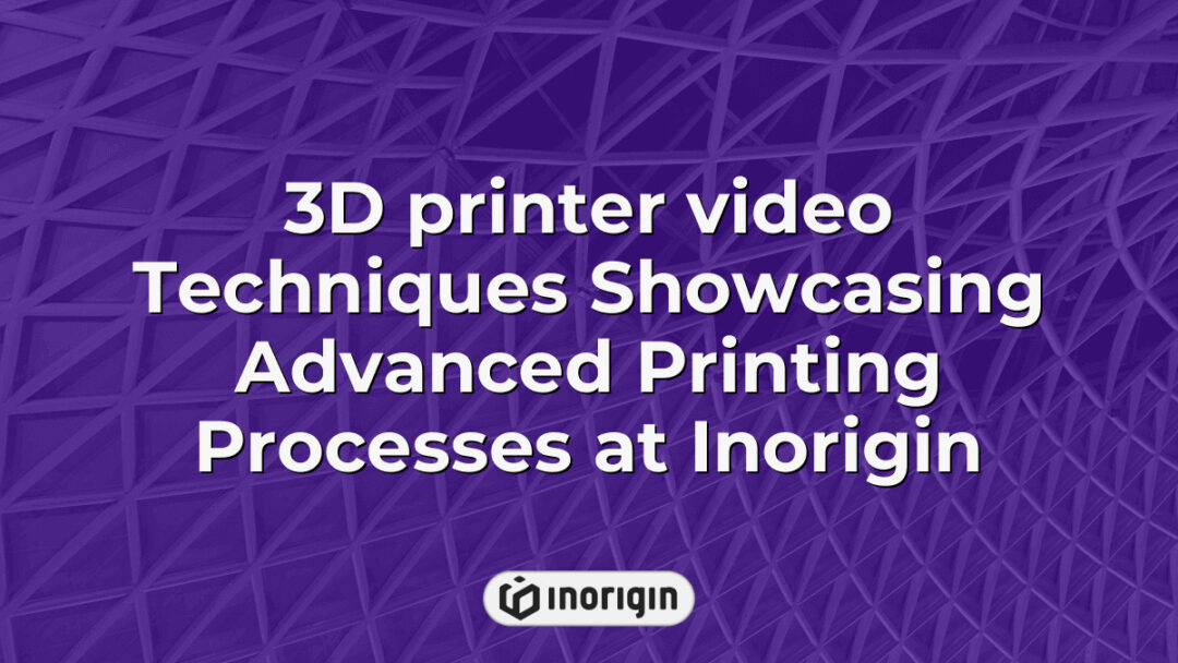 High-tech 3D printer in operation at Inorigin's advanced 3D printing studio in Patra, Greece, demonstrating precise FDM and DLP resin printing techniques for innovative product development.