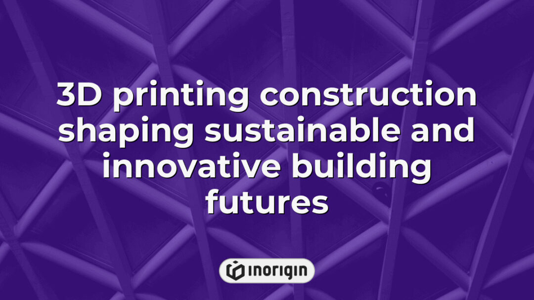 Advanced 3D printing technology used in modern construction to create sustainable and innovative building structures, showcasing eco-friendly engineering solutions.