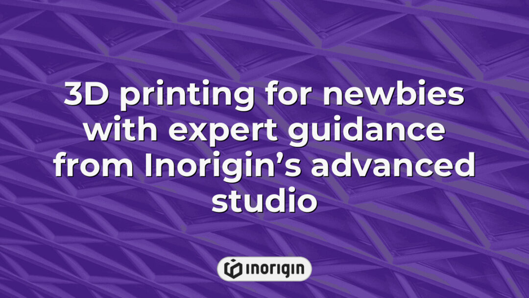 Innovative 3D printing studio at Inorigin in Patra, Greece, offering expert guidance for beginners using advanced FDM and DLP resin printing technologies to create precise and market-ready prototypes.