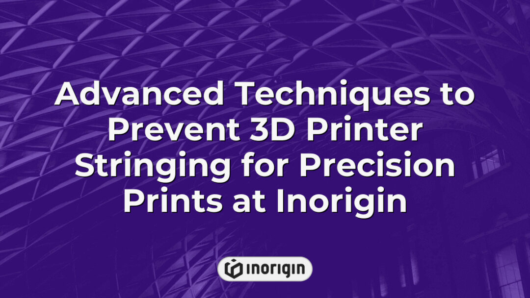 High-precision 3D printing process at Inorigin studio demonstrating advanced techniques to prevent stringing and ensure flawless product prototypes and models.