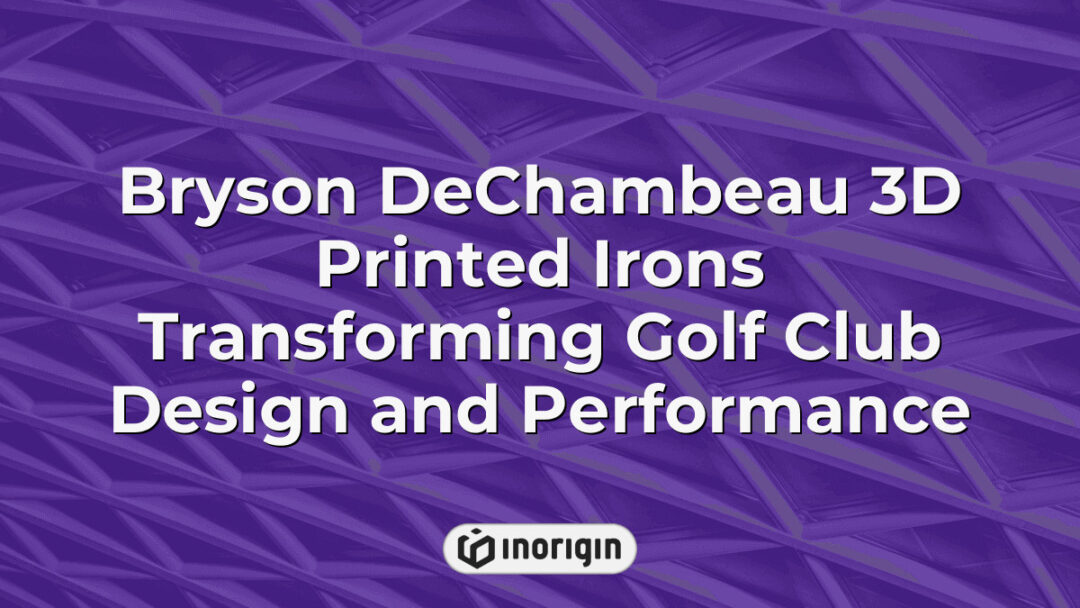 Close-up of Bryson DeChambeau's innovative golf irons featuring advanced 3D printed design, enhancing club performance and precision on the course.