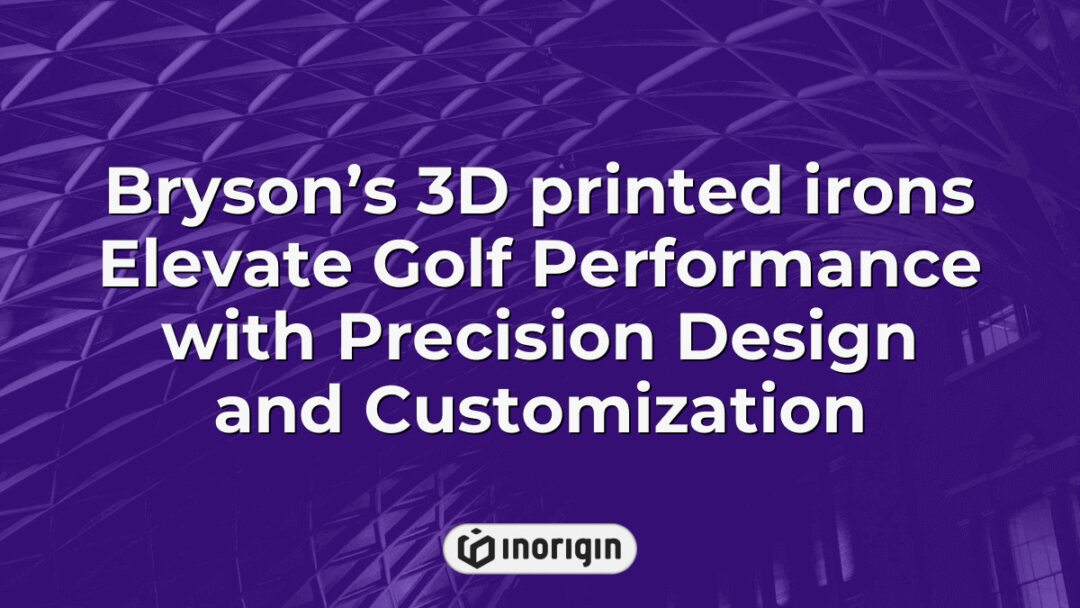 Close-up of Bryson’s custom 3D printed golf irons showcasing precision engineering and innovative design to enhance performance and personalization.
