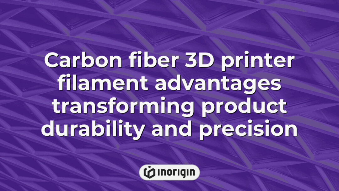 Close-up of carbon fiber 3D printer filament showcasing enhanced durability and precision ideal for advanced product design and mechanical engineering applications.