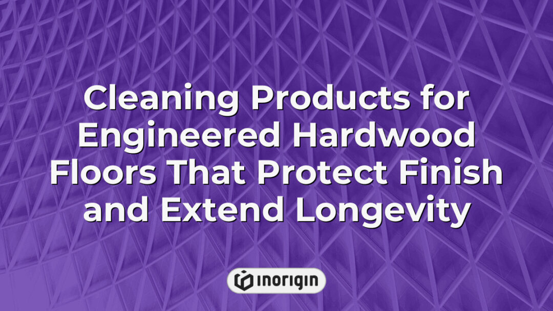 A selection of specialized cleaning products designed for engineered hardwood floors, formulated to protect the finish and extend the floor's lifespan while maintaining its aesthetic appeal and structural integrity.