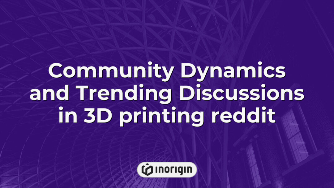 Visualization of community dynamics and trending discussions in the 3D printing subreddit, highlighting user interactions and popular topics within the additive manufacturing community.