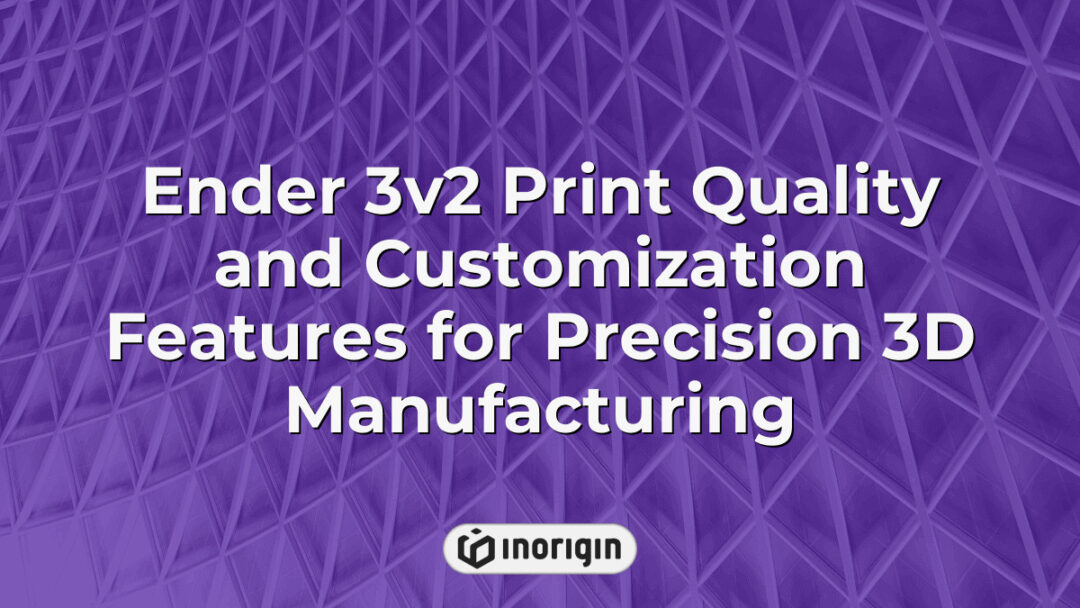 Close-up of the Ender 3v2 3D printer showcasing its precise print quality and advanced customization features, ideal for professional grade manufacturing and rapid prototyping.