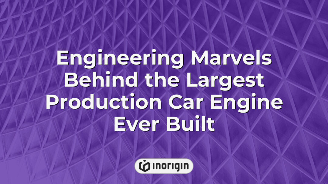 Detailed view of the engineering design and mechanical components of the largest production car engine ever built, showcasing advanced product engineering and innovation.