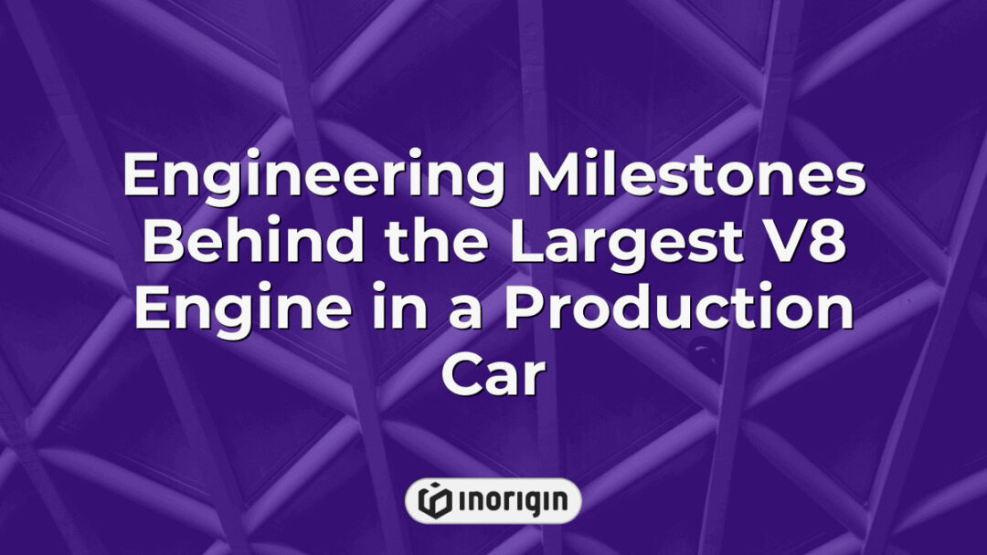Detailed view highlighting the engineering milestones behind the design and development of the largest V8 engine ever produced for a commercial production car, showcasing advanced mechanical and product engineering expertise.