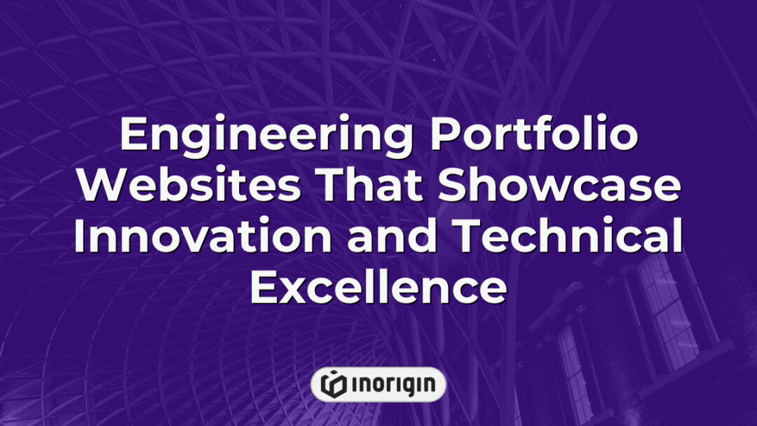 A collection of engineering portfolio website designs showcasing cutting-edge innovation, technical excellence, and advanced product engineering capabilities by Inorigin studio in Greece.
