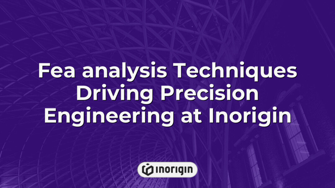 Finite Element Analysis (FEA) techniques utilized at Inorigin's engineering studio in Patra, Greece, showcasing precision mechanical simulations and structural assessments.