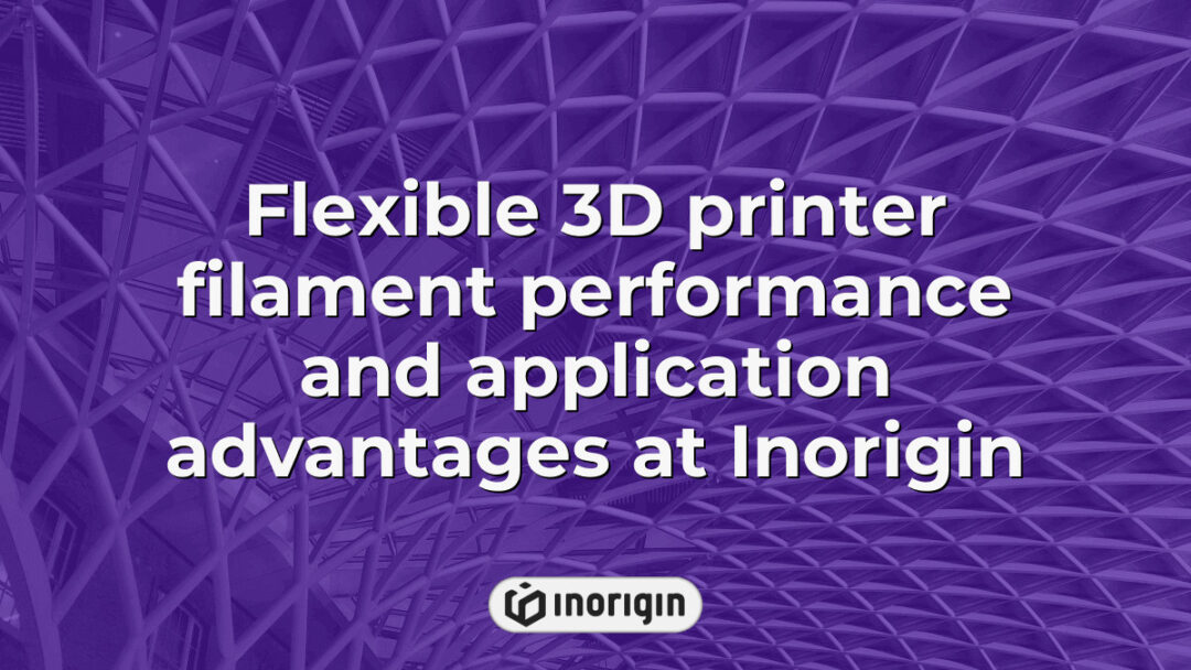 Close-up view of flexible 3D printer filament showing its adaptability and application benefits for advanced prototyping and product design at Inorigin's 3D printing studio in Patra, Greece.
