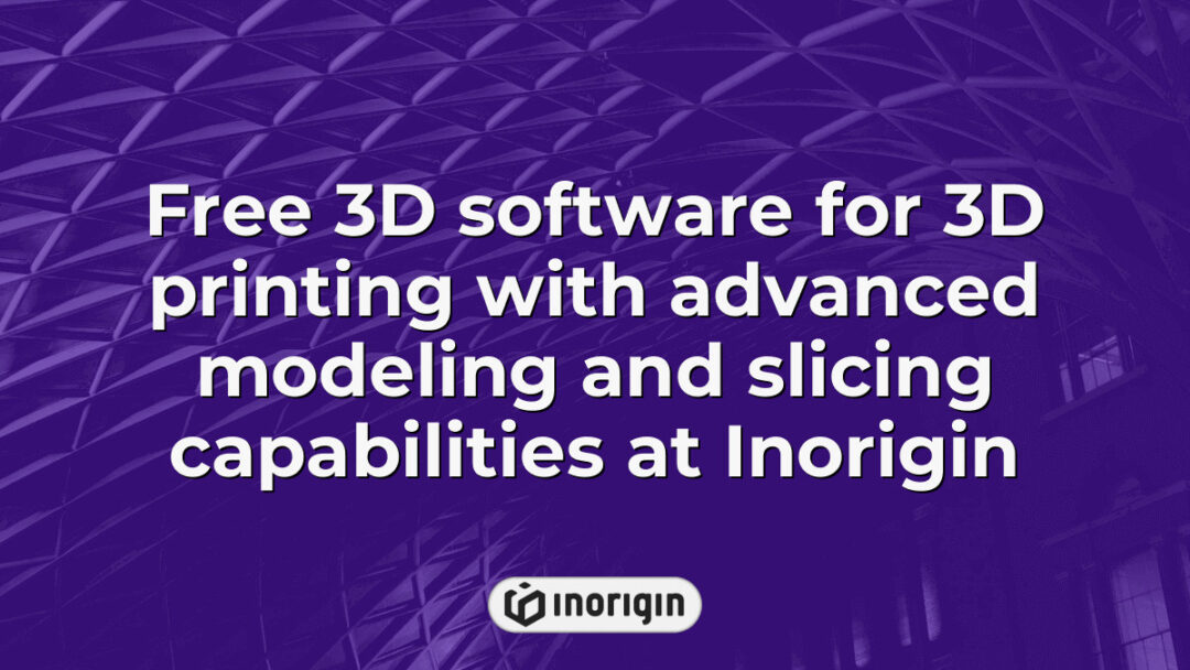 Advanced free 3D modeling and slicing software interface displayed on a computer screen at Inorigin's 3D printing studio in Patra, Greece, showcasing tools for precise product design and preparation for FDM and DLP resin 3D printing processes.