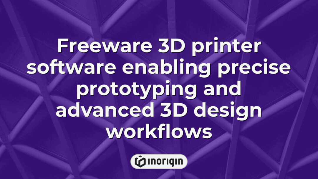 Freeware 3D printer software interface showcasing tools for precise prototyping and advanced 3D design workflows, ideal for professional product development and engineering studios.