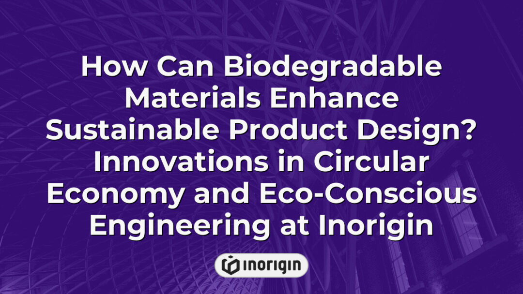 Illustration of innovative biodegradable materials used in sustainable product design, highlighting eco-conscious engineering and circular economy practices at Inorigin design studio in Greece.
