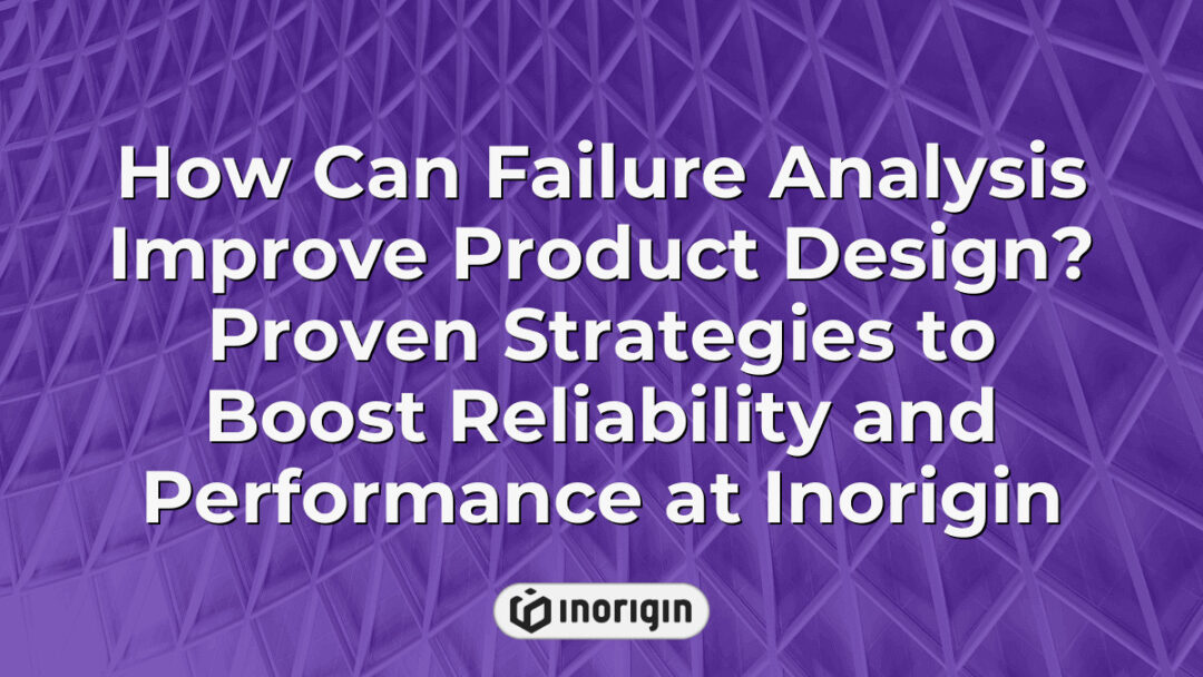 Detailed infographic illustrating how failure analysis techniques enhance product design at Inorigin by improving reliability and performance through engineering insights.