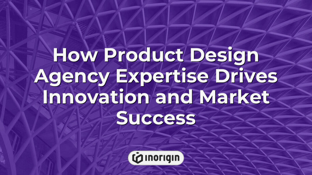 Illustration showcasing how expert product design agency services integrate innovation and market strategies to develop successful, consumer-focused products.