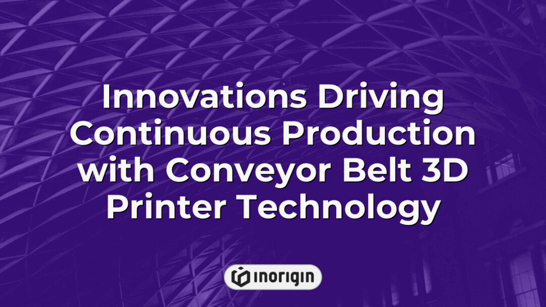 Advanced conveyor belt 3D printer technology enabling continuous production with seamless integration of FDM and DLP resin printing processes in a modern design studio setting.