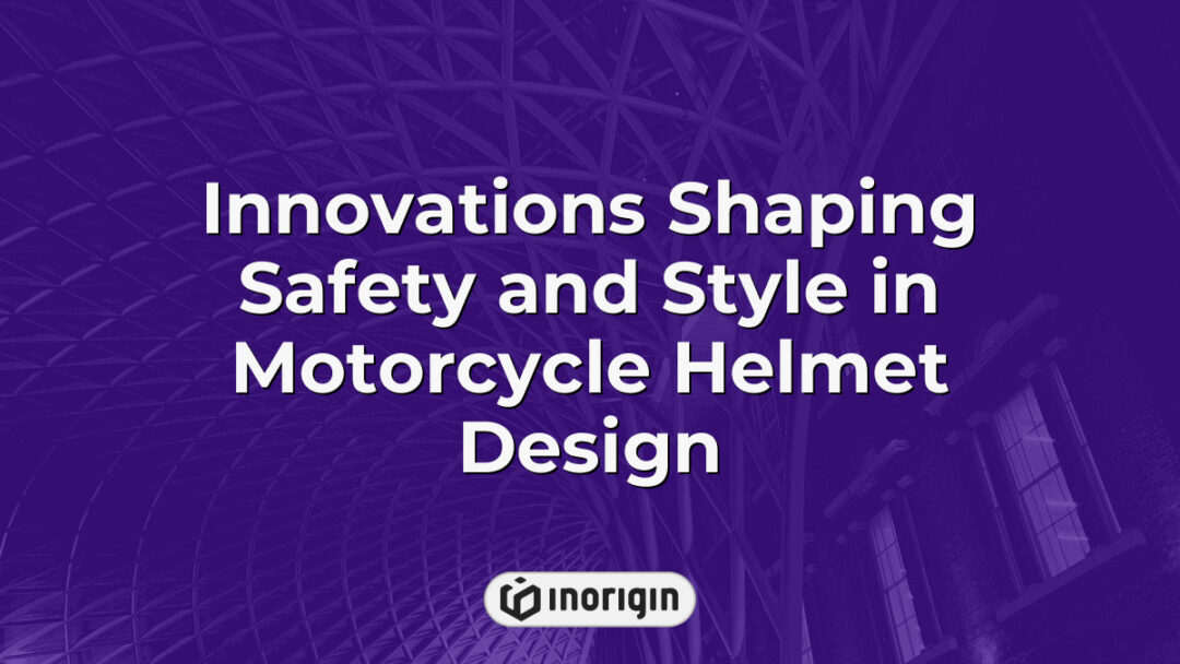 Advanced motorcycle helmet showcasing cutting-edge safety features and sleek design innovations developed through expert product engineering and 3D printing technology.