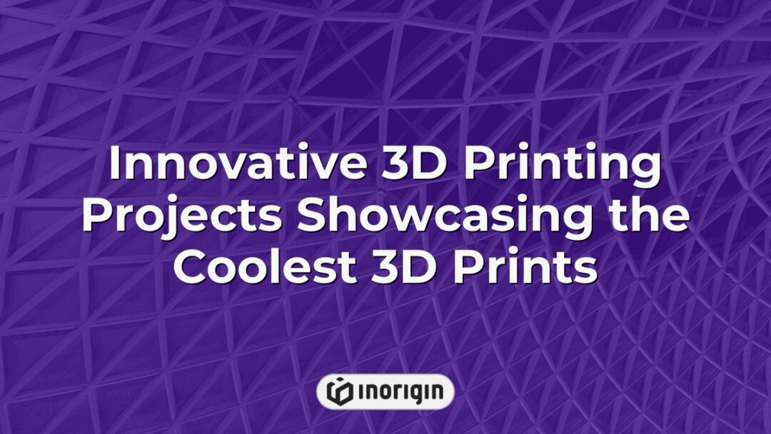Detailed view of innovative 3D printing projects created at Inorigin's advanced 3D printing studio in Patra, Greece, showcasing precise and creative FDM and DLP resin prints.