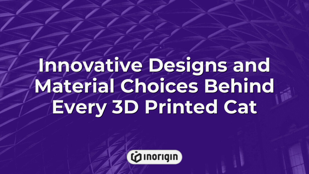 A detailed 3D printed cat model showcasing innovative design techniques and advanced material selections, highlighting product engineering and creative 3D printing capabilities at Inorigin studio.