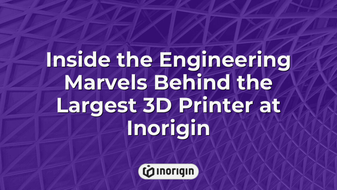 Detailed interior view showcasing the advanced engineering features and components of the largest 3D printer at Inorigin’s innovative product design and 3D printing studio in Greece.