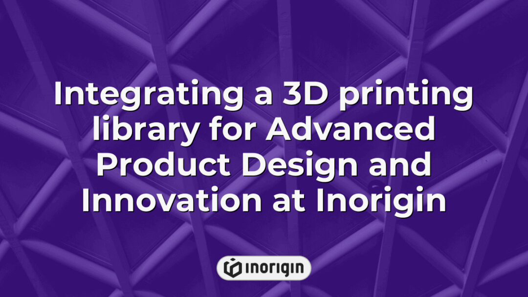Advanced integration of a comprehensive 3D printing library at Inorigin’s design studio in Patra, Greece, enhancing innovative product design and engineering processes.