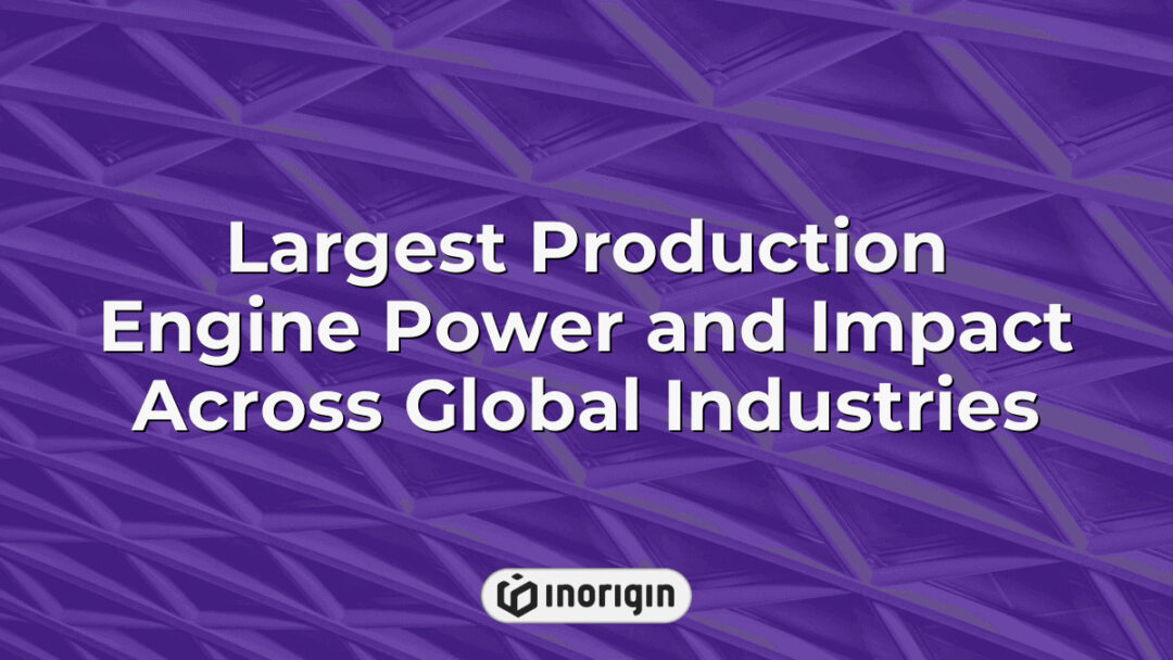 Illustration depicting the largest production engine showcasing its power and significant impact across various global industries, highlighting advanced engineering and innovation.