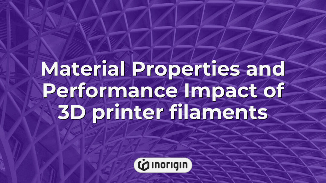 Detailed infographic showcasing the material properties and their influence on the performance of various 3D printer filaments used in advanced FDM and DLP printing technologies.