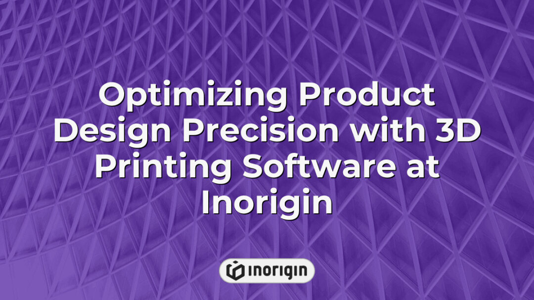 Advanced 3D printing software interface displayed at Inorigin’s studio in Patra, Greece, demonstrating precision optimization in product design and engineering processes.
