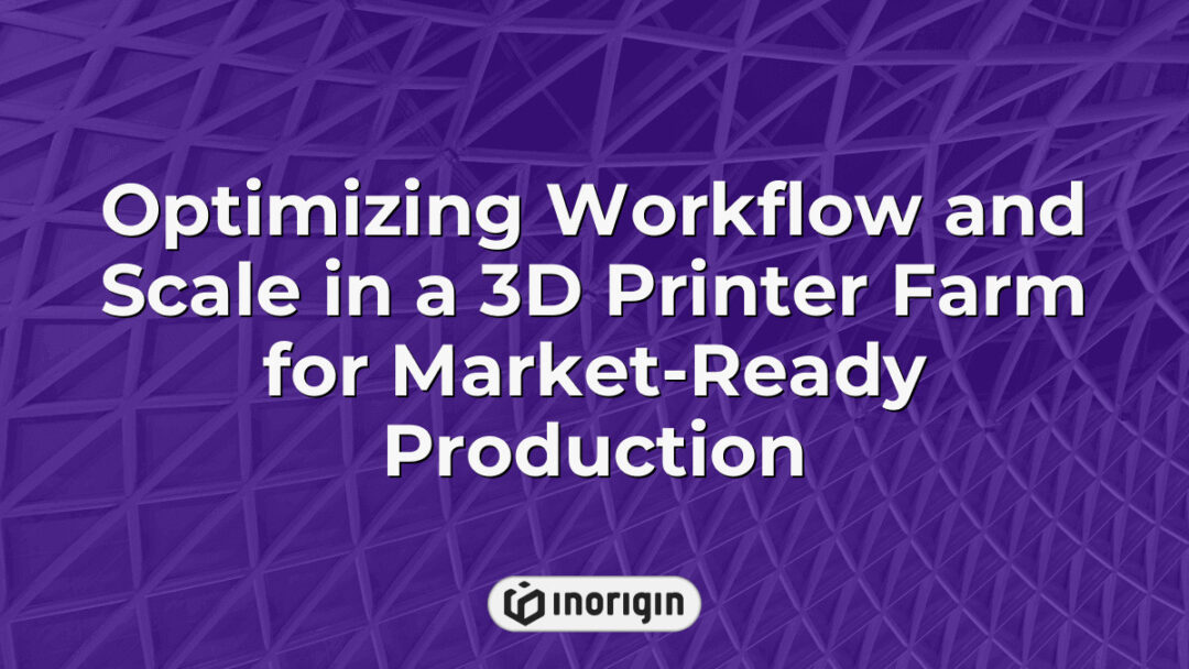 A high-tech 3D printer farm showcasing multiple FDM and DLP resin printers working simultaneously to optimize workflow and scale for market-ready product manufacturing at Inorigin studio in Patra, Greece.