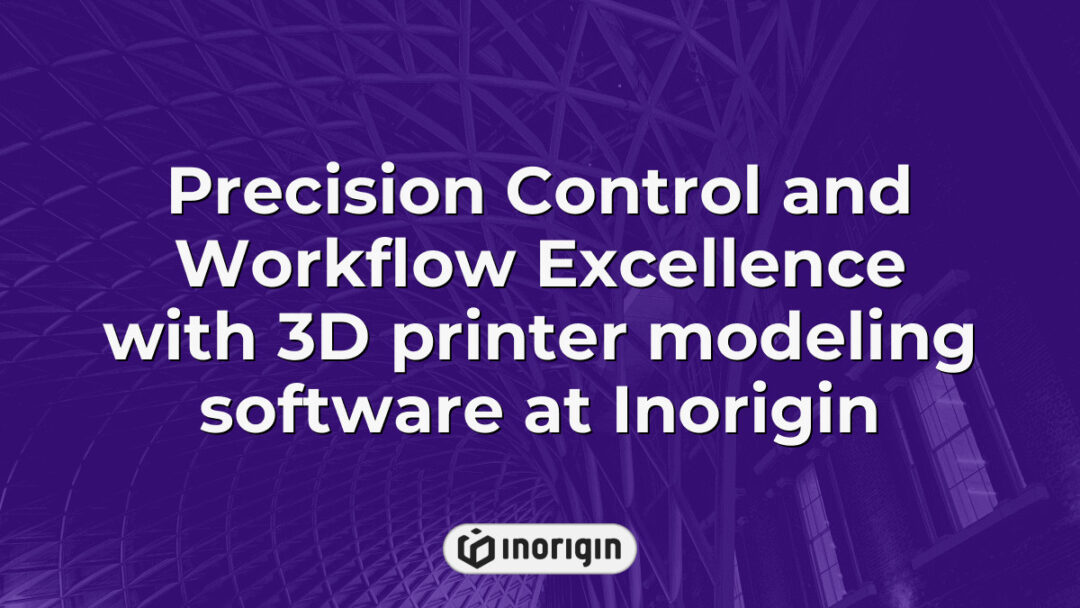 Advanced 3D printer modeling software interface showcasing precise control and optimized workflow for high-quality product design and prototyping at Inorigin studio in Greece.