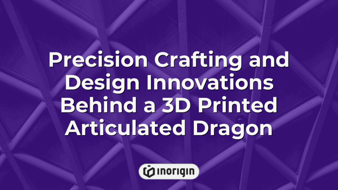 A highly detailed 3D printed articulated dragon model showcasing advanced precision crafting and innovative design techniques by Inorigin's engineering studio in Greece, highlighting expertise in mechanical engineering and rapid prototyping.