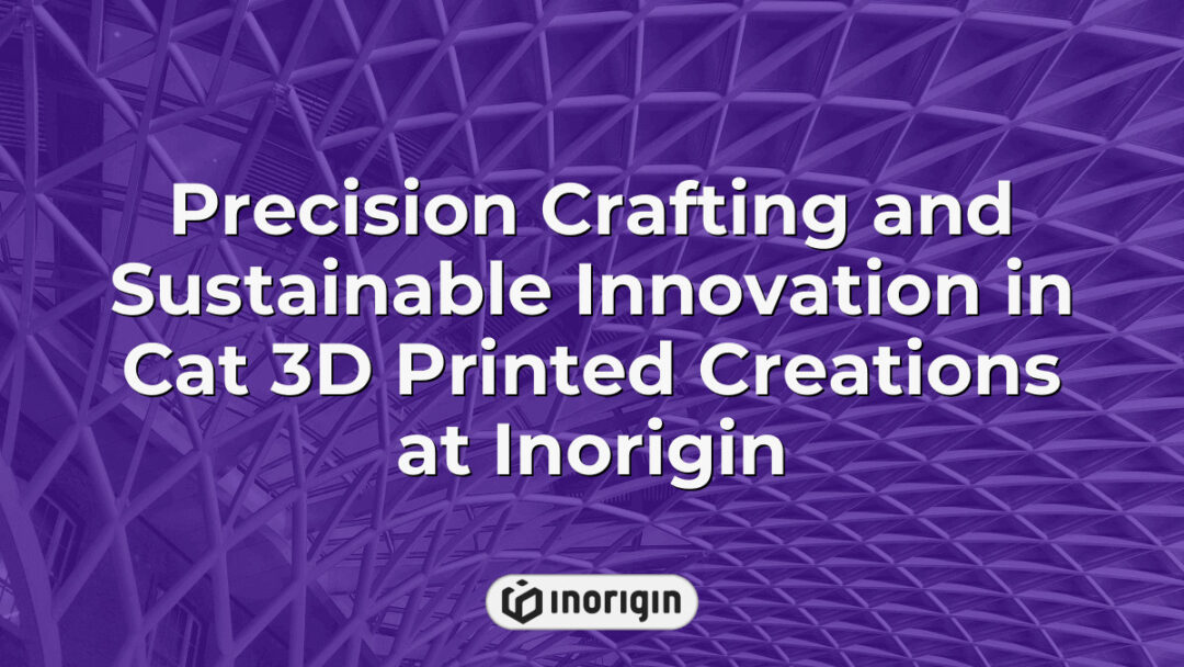 High-precision 3D printed cat model showcasing sustainable innovation and advanced additive manufacturing techniques at Inorigin's state-of-the-art studio in Greece.