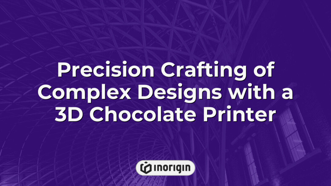 A high-precision 3D chocolate printer creating intricate and complex edible designs, showcasing advanced additive manufacturing techniques in food innovation and design.
