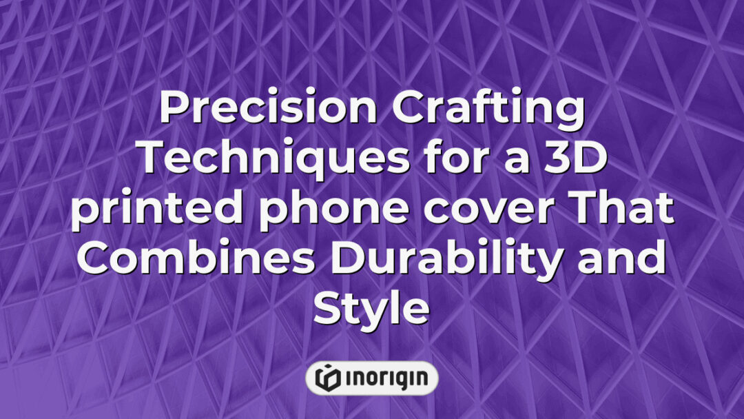 A meticulously designed 3D printed phone cover showcasing advanced precision crafting techniques to achieve a perfect balance of durability and stylish aesthetics, created using FDM and DLP resin printing technologies at Inorigin's 3D printing studio in Patra, Greece.