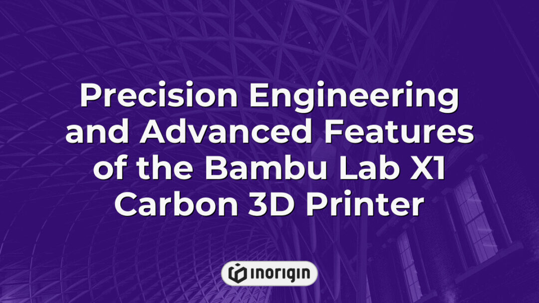 Close-up view of the Bambu Lab X1 Carbon 3D printer showcasing its precision engineering, advanced mechanical components, and innovative 3D printing technology ideal for rapid prototyping and product development.