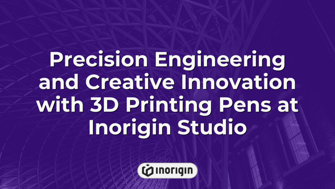 Close-up of advanced 3D printing pens used by Inorigin Studio in Patra, Greece, showcasing precision engineering and innovative product design in a creative workspace.