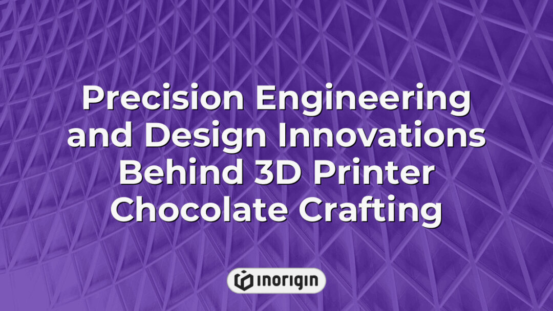 Advanced 3D printer crafting intricate chocolate designs showcasing precision engineering and innovative product design techniques by Inorigin's expert team in Greece.
