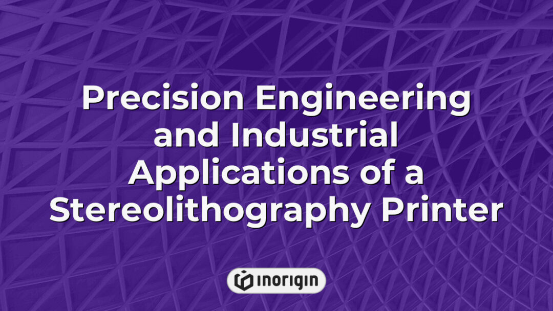 High-precision stereolithography 3D printer used in advanced product engineering and industrial applications, showcasing detailed resin printing technology at Inorigin studio.