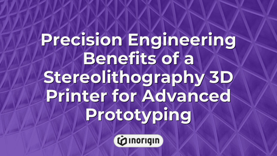 Close-up of a stereolithography 3D printer showcasing precision engineering capabilities for advanced prototyping, highlighting detailed resin printing technology used in product development studios.
