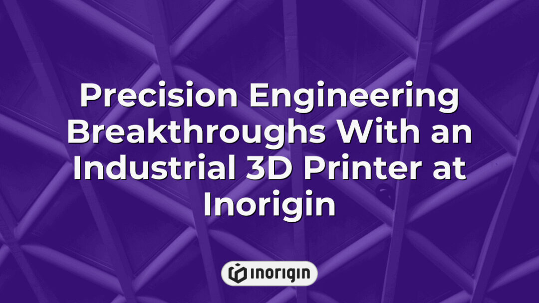 Advanced industrial 3D printer at Inorigin studio in Patra, Greece, delivering precision engineering breakthroughs through innovative FDM and DLP resin printing technologies.