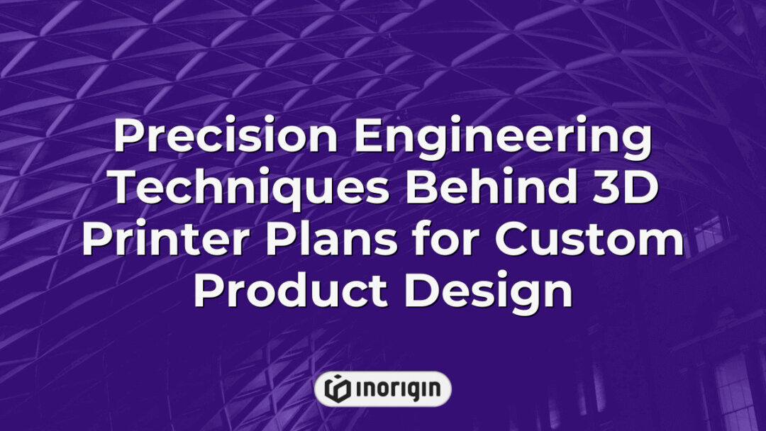 Detailed engineering blueprints and technical drawings illustrating precision techniques used in 3D printer plans for custom product design and prototyping at Inorigin studio.