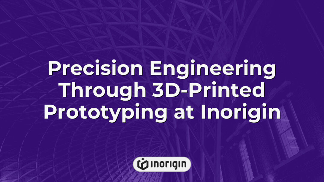 High-precision 3D-printed prototype showcasing advanced mechanical engineering and rapid prototyping techniques at Inorigin's innovative design studio in Greece.