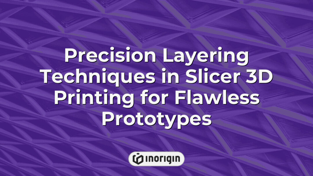 Close-up view of advanced precision layering techniques in slicer 3D printing, showcasing flawless prototype creation with high detail and smooth surface finish in a professional studio.