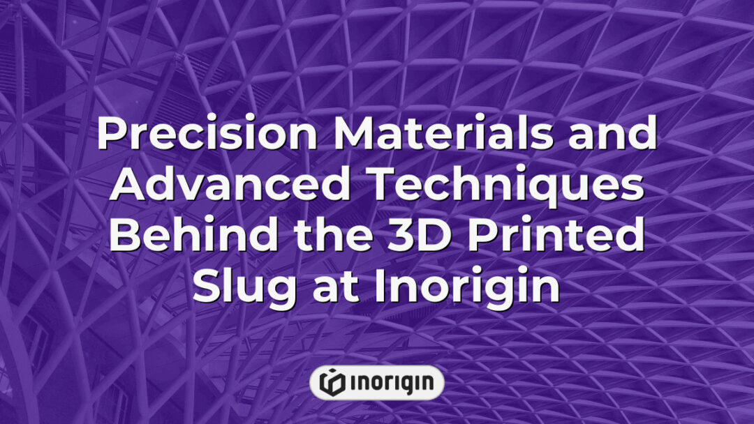 Detailed close-up of a 3D printed slug showcasing the precision materials and advanced printing techniques used at Inorigin's innovative 3D printing studio in Patra, Greece.