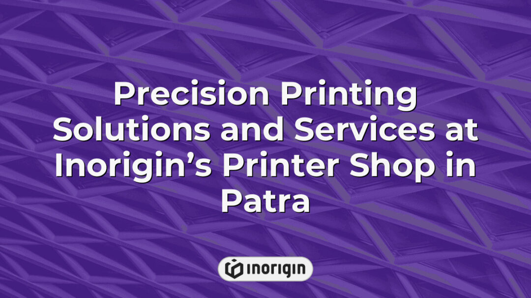 Advanced 3D printing technology at Inorigin’s Printer Shop in Patra showcasing precision printing solutions using FDM and DLP resin processes for product prototyping and engineering.