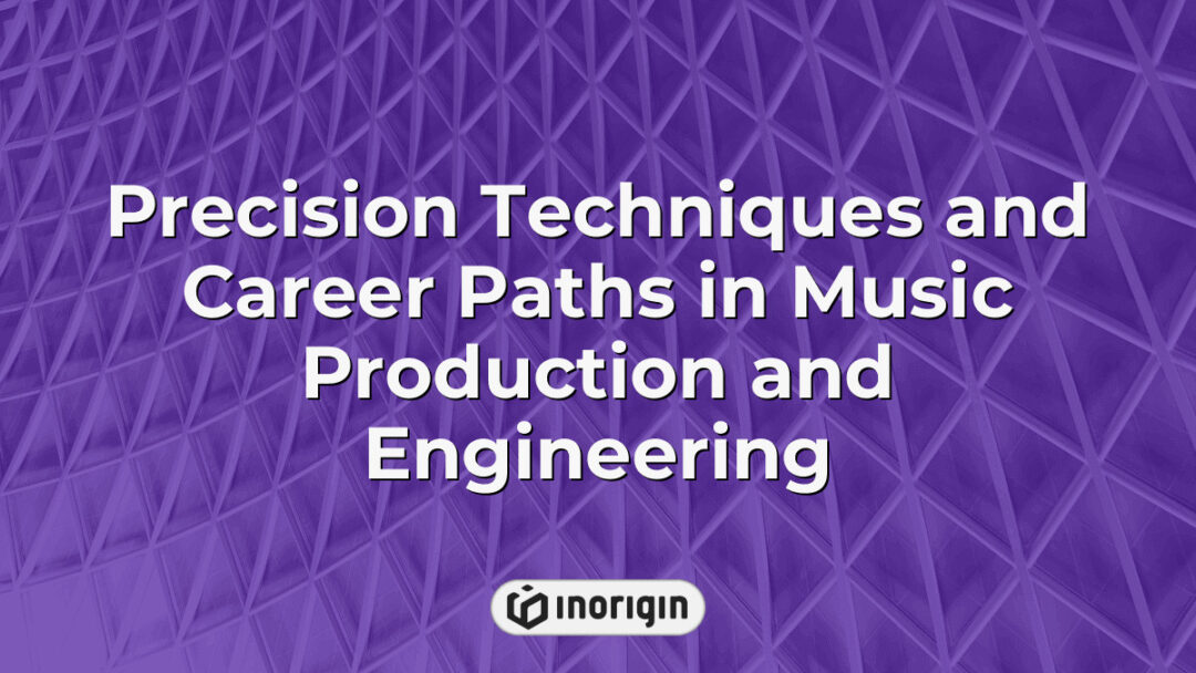 Detailed visualization showcasing precision techniques and diverse career pathways in music production and engineering, highlighting technical skills and creative processes involved in the industry.